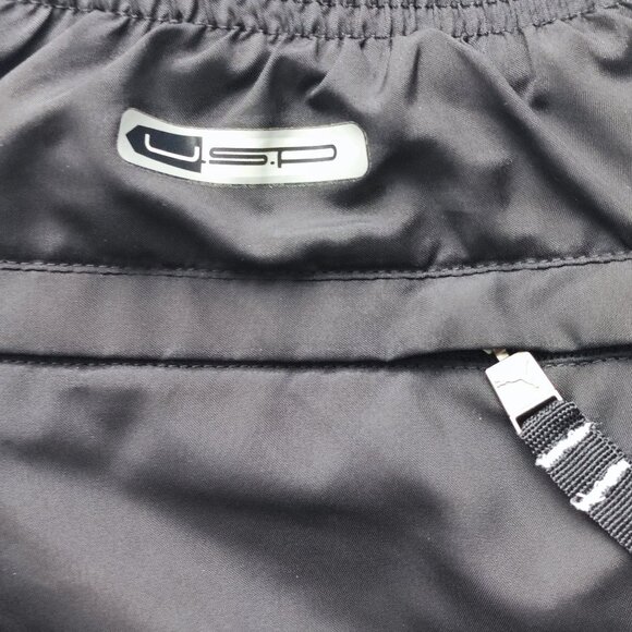 Puma training pants lightweight black with white stripes men's size M - Picture 7 of 7